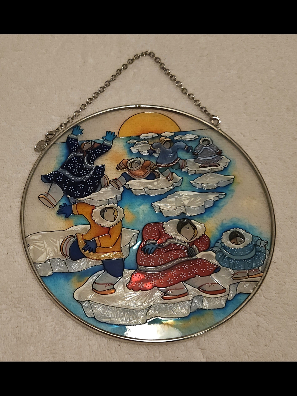 Amia Studios 'Arctic Hopscotch' Stained Glass Wall Art - BEAUTIFUL!